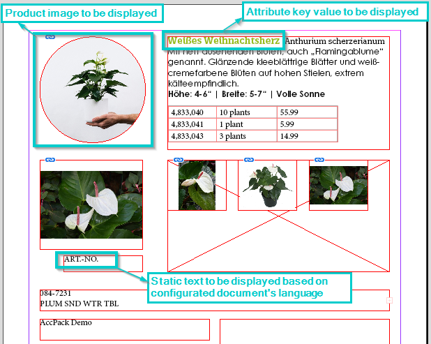The three examples working together in one layout