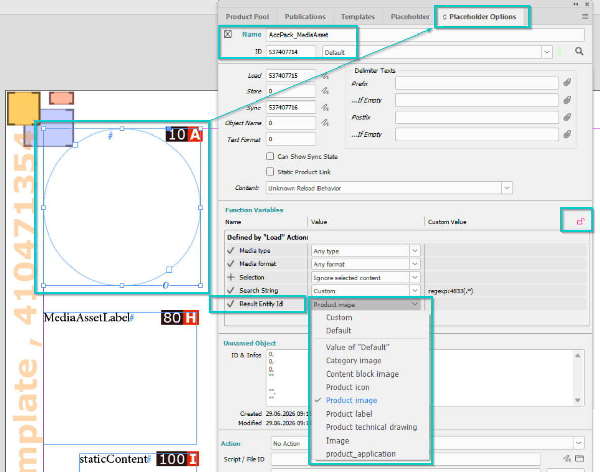 Config function variables value