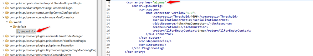 MuaConnector config